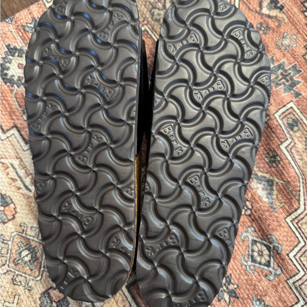 Birkenstock Beige Soft Footbed Sandals - Picture 2 of 3